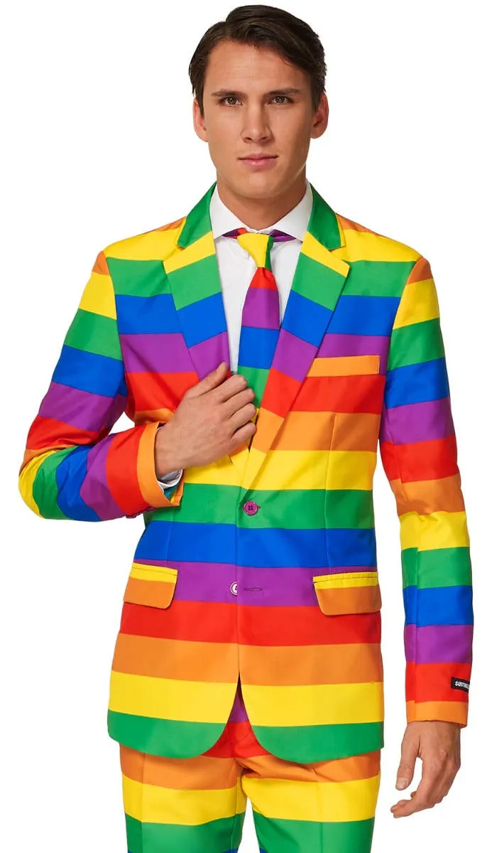 Suitmeister Rainbow Stripe Mens Novelty Suit