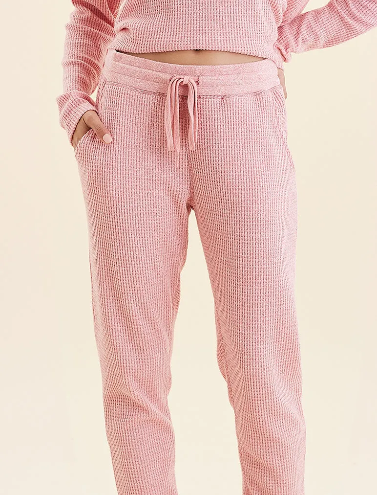 Super Soft Waffle V-Neck Top and Jogger Set