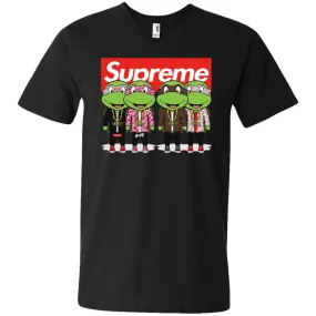 Supreme Turtle T-shirt Men V-Neck T-Shirt