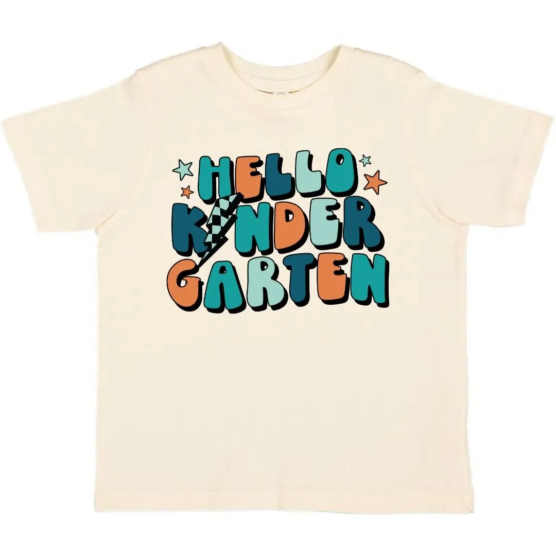 Sweet Wink Boys Bubble Letters HELLO KINDERGARTEN Shirt