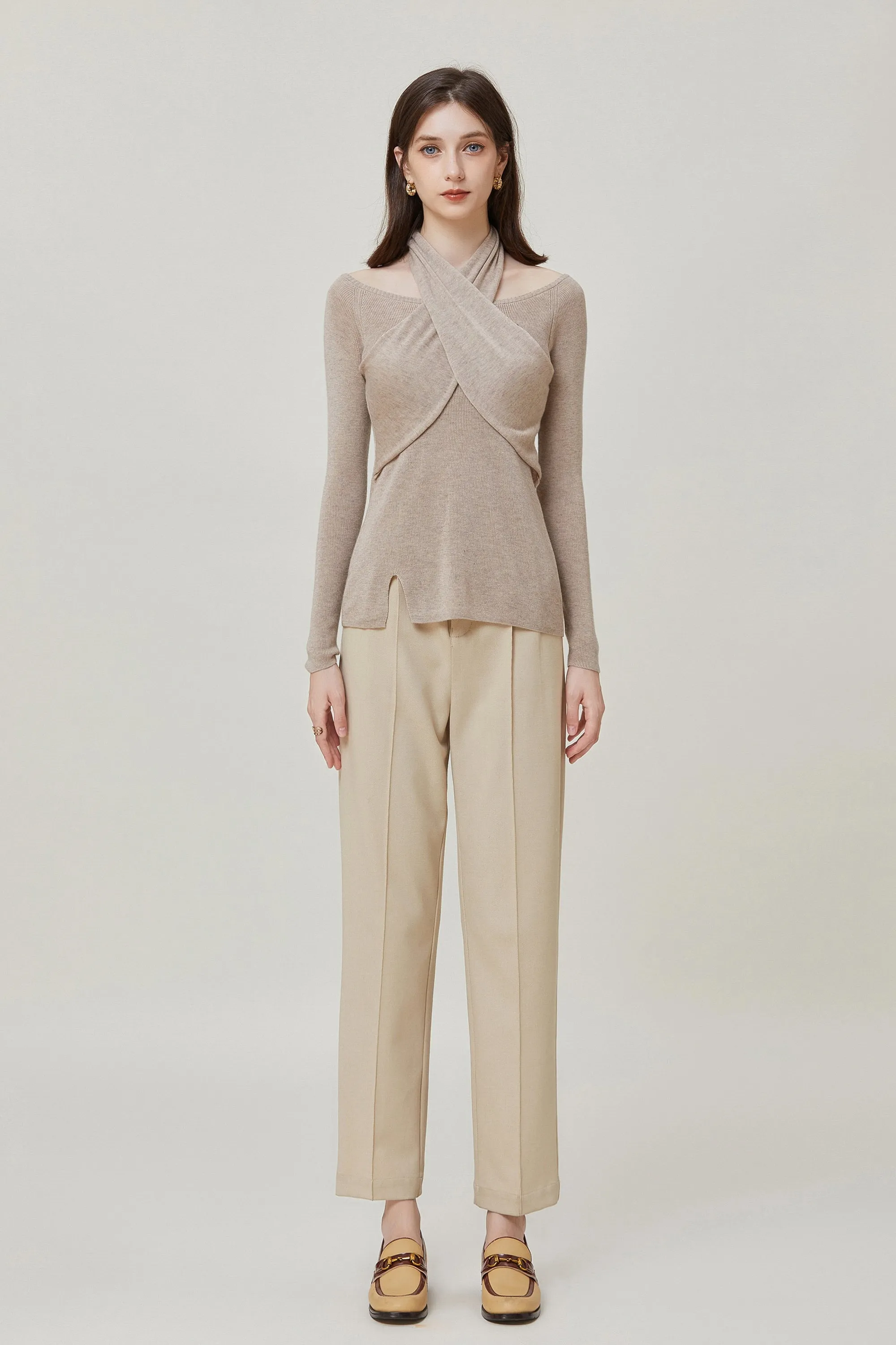 Sylphide | Osanne Surplice Wool Blend Sweater