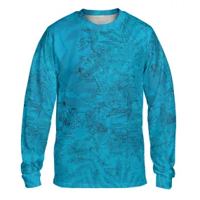 The Massachusetts Coast Tropical Blue Long Sleeve Tee