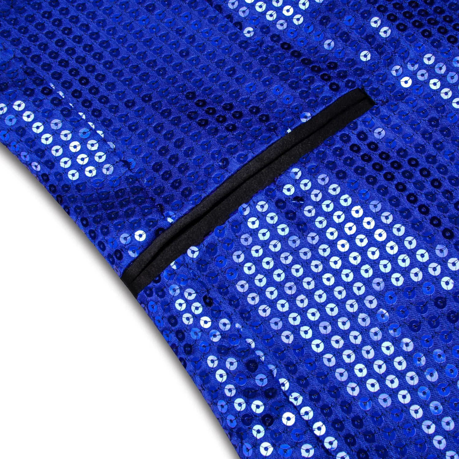 Ties2you Sequin Blazer Cobalt Blue Solid Shawl Collar Glitter Mens Suit Fashion