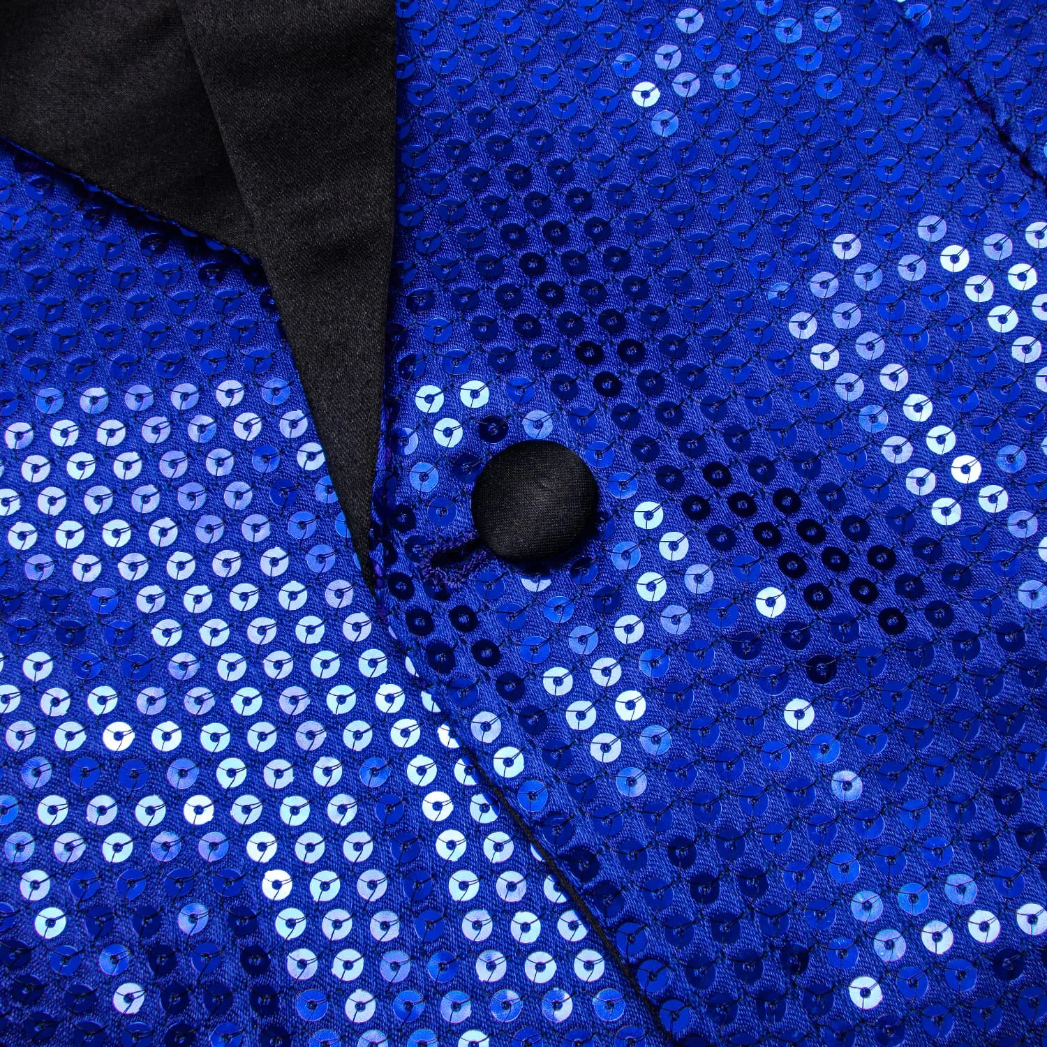 Ties2you Sequin Blazer Cobalt Blue Solid Shawl Collar Glitter Mens Suit Fashion