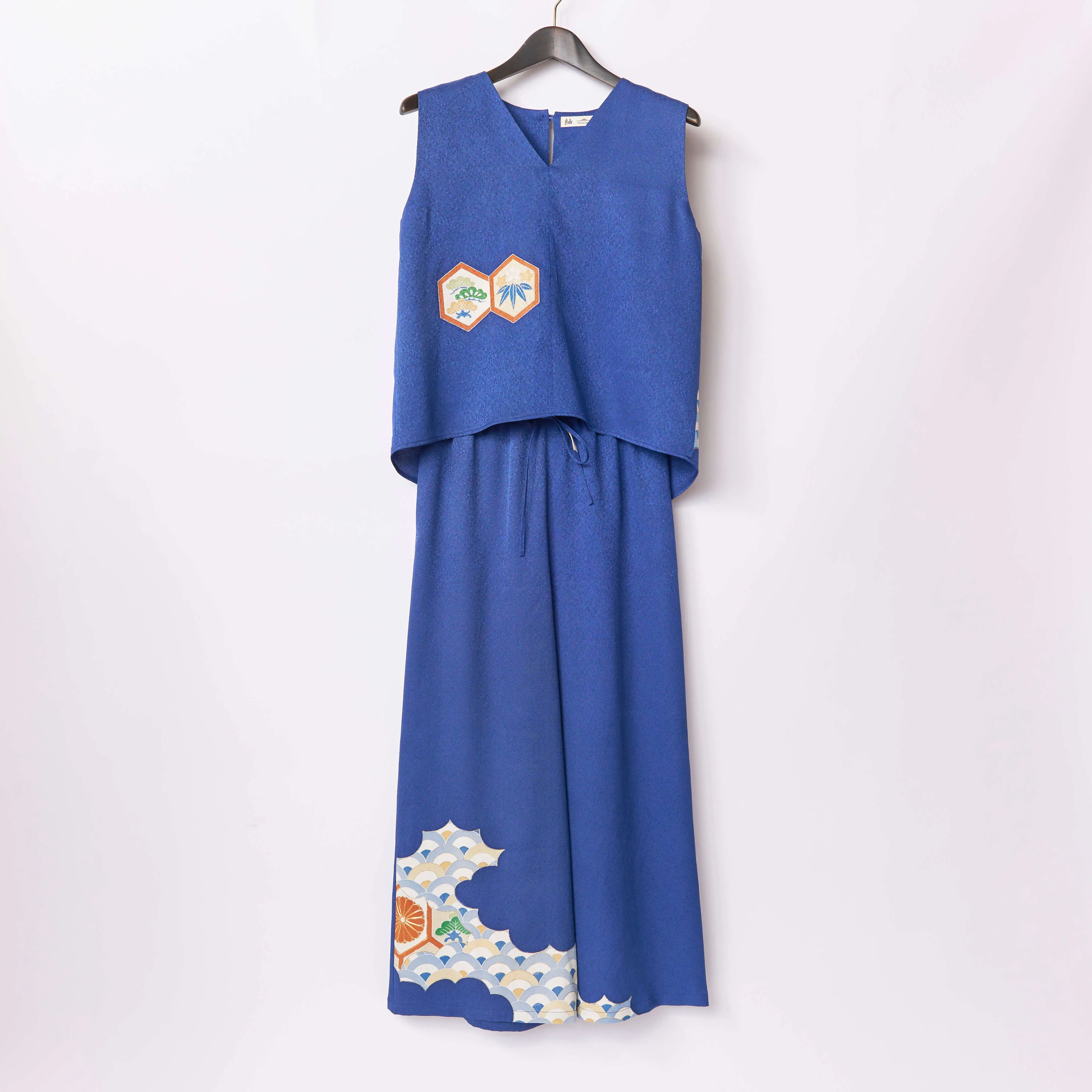 Tsumugi | Vintage Silk Kimono Two Piece | TP3 - Blue