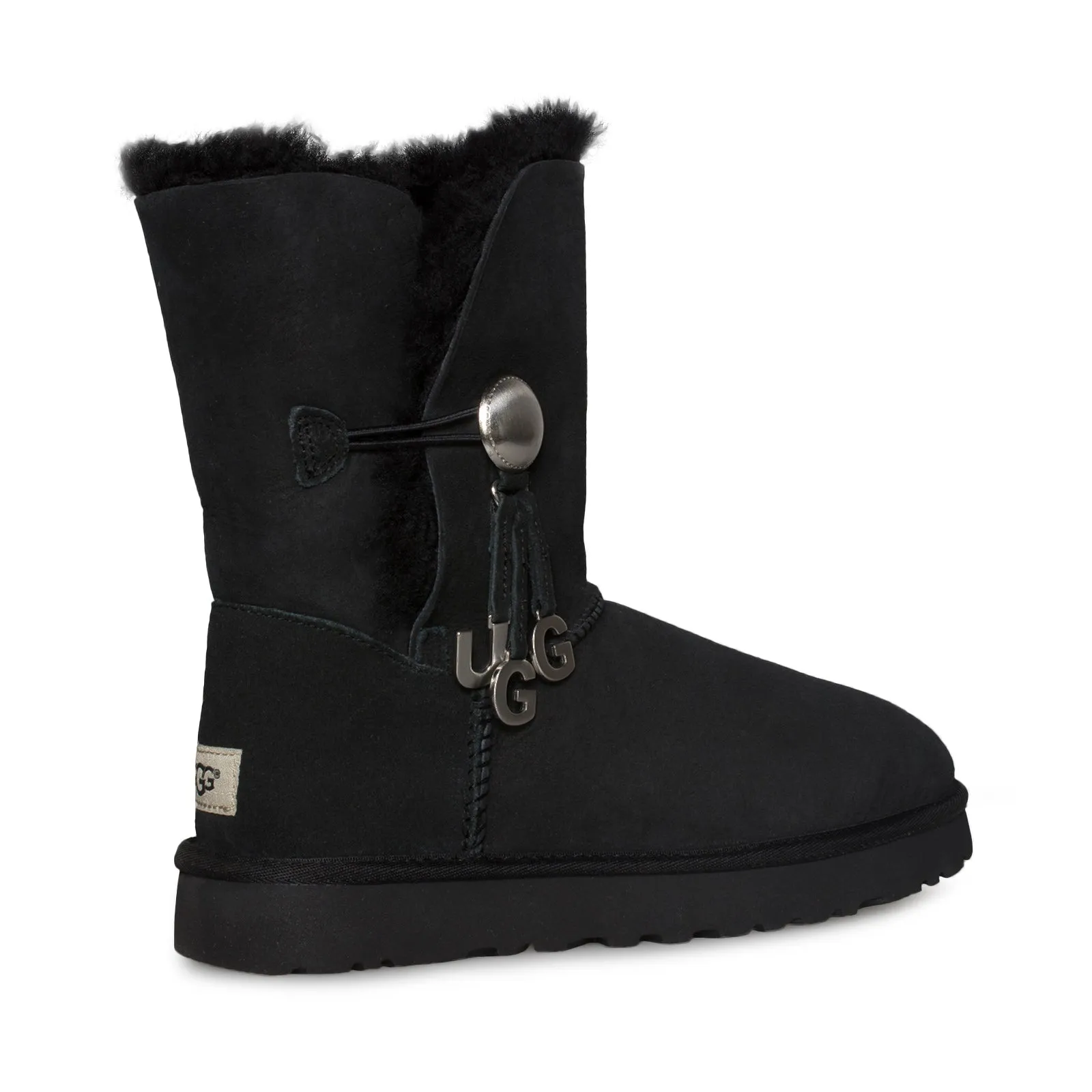 UGG Bailey Button UGG Charm Black Boots - Women's