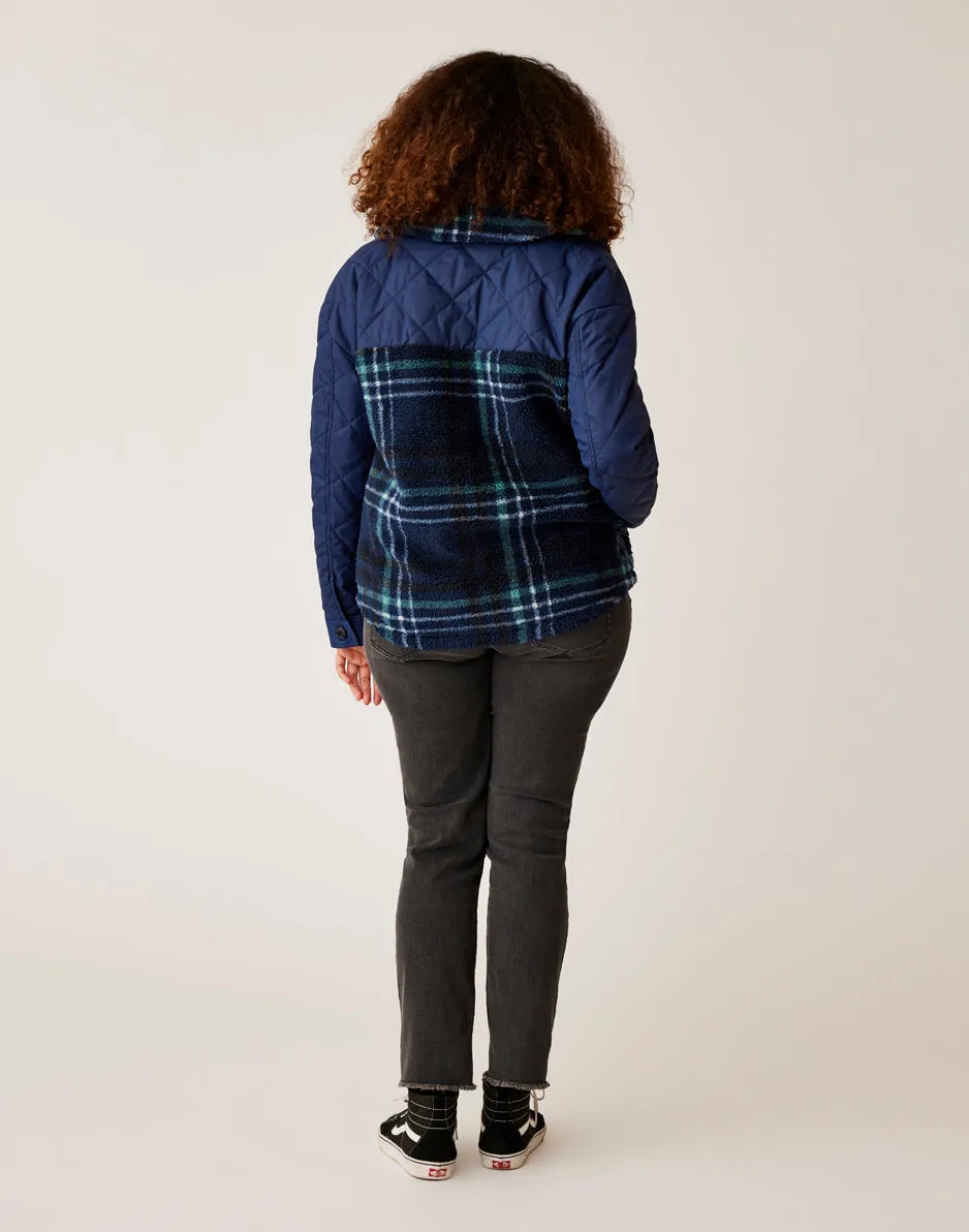 Vineyard Shacket: Dk. Blue Plaid - FINAL SALE