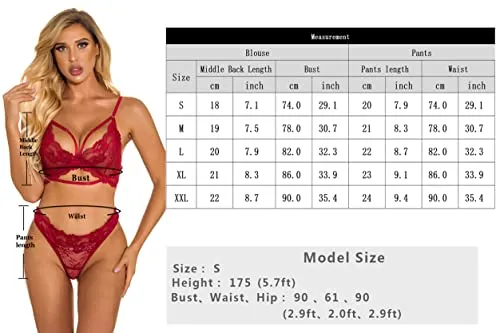 Wayleb Sexy Lingerie Set Women Lace Lingerie Sexy Babydoll Bodysuit Nightwear Sleepwear Transparent Nightdress Panty