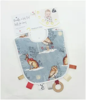 Winter Moon Owl and Hare (teething bib)