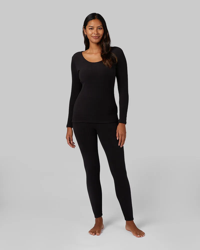 WOMEN'S HEAVYWEIGHT FLEECE BASELAYER SCOOP TOP