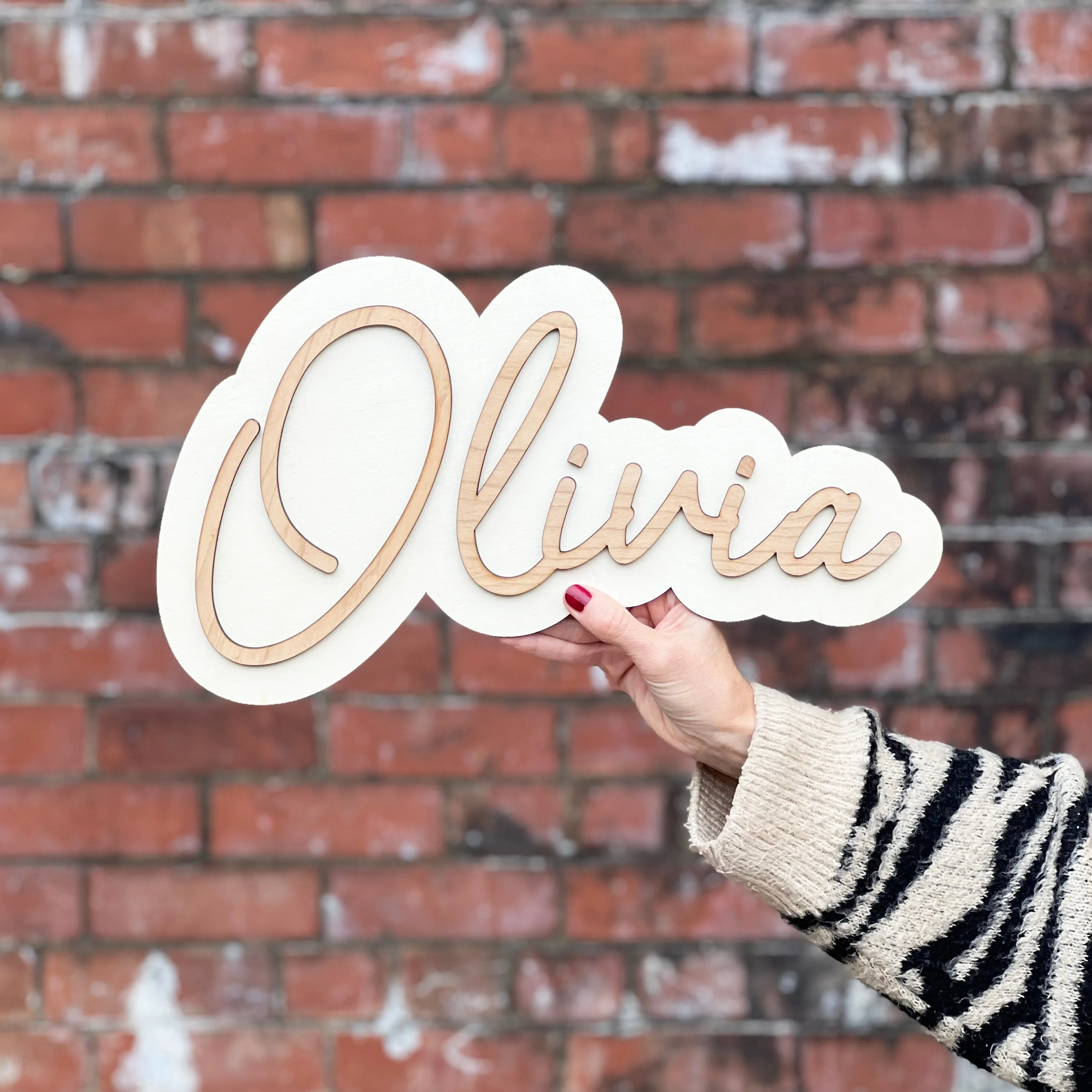 Wooden Layered Name Sign