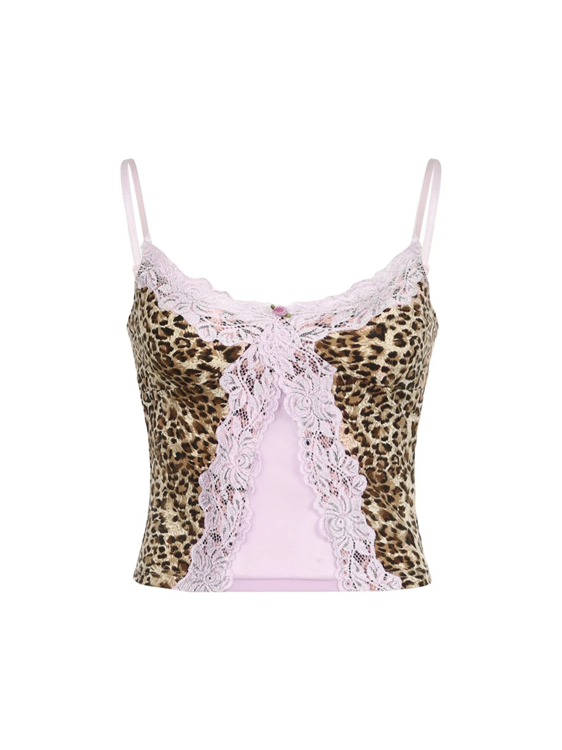 Yanelis Leopard Lace Top