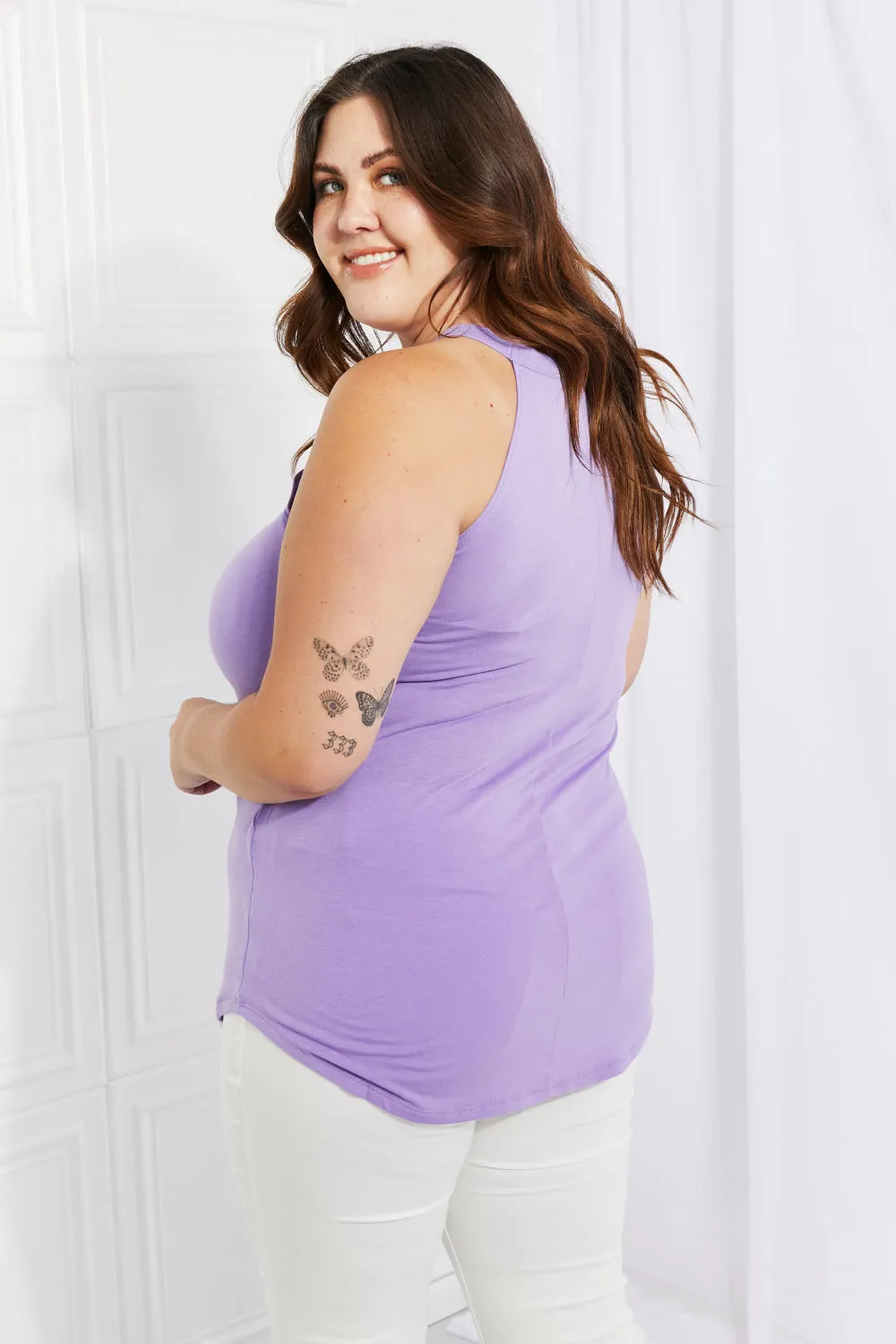 Zenana Sweet & Simple Full Size Halter Neck Tank