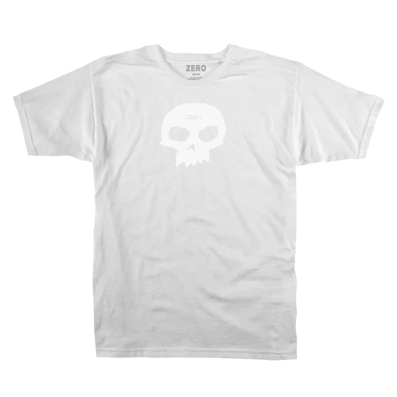 ZERO SINGLE SKULL T SHIRT WHITE/WHITE