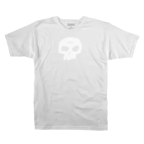 ZERO SINGLE SKULL T SHIRT WHITE/WHITE